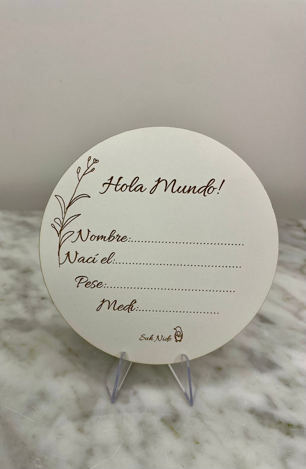 Letrero "Hola Mundo"
